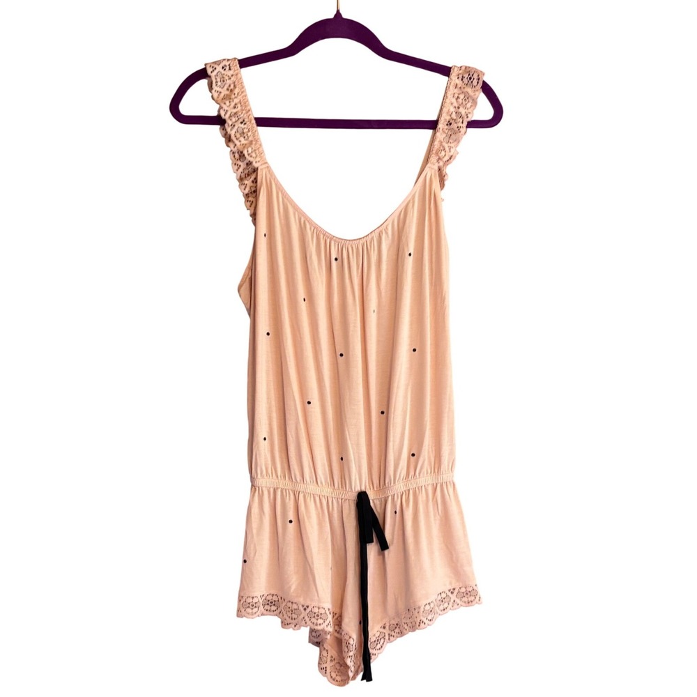 Eberjey Enchanted Romper Peach Pink Small Sleepwear Loungewear